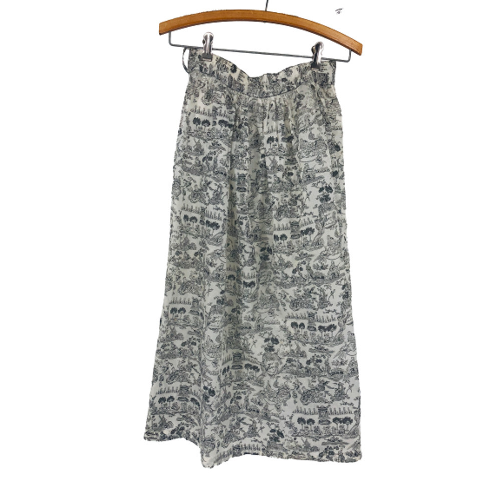 Vtg Womens 40's 50's Knee Length A Line Skirt Holland Dutch Apron Extra Small XS